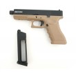 Страйкбольный пистолет KJW KP-17 Glock G17 TBC CO₂ Tan, удлин. ствол - фото № 4