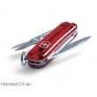 Нож-брелок Victorinox Classic Ruby 0.6225.T (58 мм, полупрозрачный красный) - фото № 2