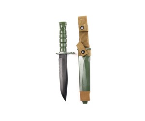 Нож тренировочный M10 для M16 (пластик/резина) с ножнами Green