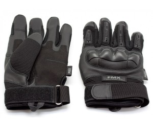 Перчатки тактические PMX Tactical Pro, прорезиненный кастет (черные)