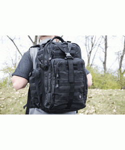 Рюкзак тактический UTG 3-Day Black, внешние карманы, 50x40x25 см (PVC-P372B)