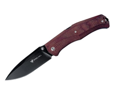 Нож складной Steel Will 1505 Gekko (черное лезвие, сиреневая рук.)