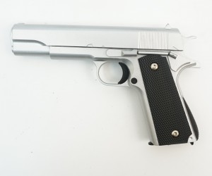 Страйкбольный пистолет Galaxy G.13S (Colt 1911) серебристый
