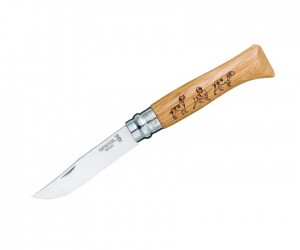 Нож складной Opinel Tradition Animalia №08, 8,5 см, рукоять дуб, рис. собака