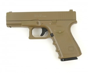 Страйкбольный пистолет Galaxy G.15D (Glock 17) песочный