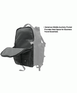 Рюкзак тактический UTG 3-Day Black, внешние карманы, 50x40x25 см (PVC-P372B)