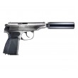 Страйкбольный пистолет WE Makarov 654K Silver, с глушителем (WE-MA001-SV) - фото № 8