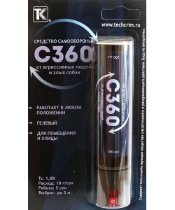 Газовый баллончик «С 360» гелевый, 100 мл