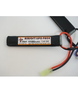 Аккумулятор iPower Li-po 7.4V 1100mAh 20C, 2 x (100x20x5) мм (2-лепестковый)