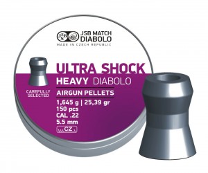 Пули JSB Ultra Shock Heavy Diabolo 5,5 мм, 1,645 г (150 штук)