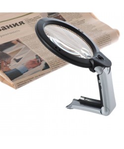 Лупа настольная с ручкой и подсветкой Veber MG1713-1, 2x-4x, 100 мм