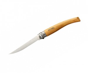 Нож складной Opinel Slim №10, филейный, 10 см, нерж. сталь, рукоять бук