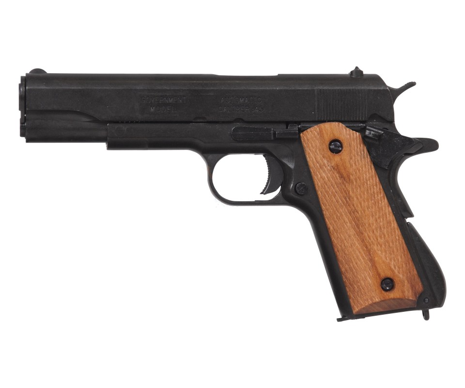 Макет пистолет Colt M1911A1 .45, светлое дерево (США, 1911 г.) DE-8312