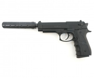 Страйкбольный пистолет Galaxy G.052A (Beretta 92) с глушителем
