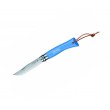 Нож складной Opinel Tradition Colored №07, 8 см, нерж. сталь, рукоять граб, голубой, темляк - фото № 1