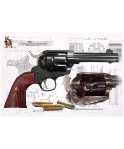 Макет револьвер Colt кавалерийский .45, латунь (США, 1873 г.) DE-1191-NQ