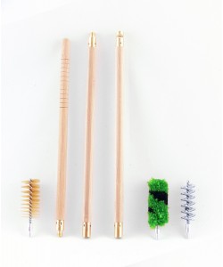 Набор для чистки ShotTime, калибр 12, деревянный шомпол +3 ерша, пластик. пенал