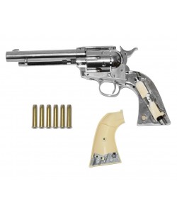 Пневматический револьвер Umarex Colt SAA 45 Pellet Nickel (5,5”)