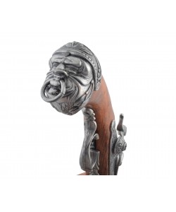 Макет пистолет кремневый, никель (Италия, XVIII век) DE-1104-G