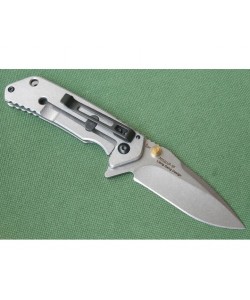 Нож складной Sanrenmu Outdoor, лезвие 71 мм, рукоять нерж. сталь, серый