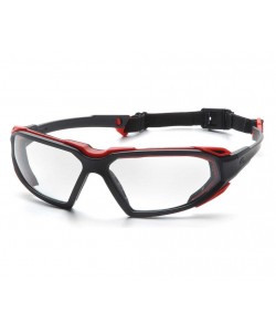 Очки тактические Pyramex Highlander SBR5010DT, красные, прозрачные линзы (Anti-Fog)
