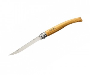 Нож складной Opinel Slim №12, филейный, 12 см, нерж. сталь, рукоять олива