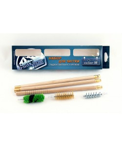 Набор для чистки ShotTime, калибр 16, деревянный шомпол +3 ерша