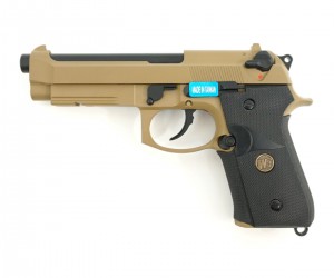 Страйкбольный пистолет WE Beretta M9A1 Rail Tan (WE-M009)