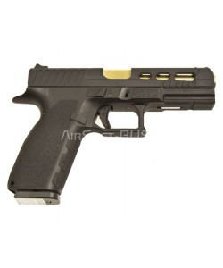 Страйкбольный пистолет KJW KP-13C CZ Custom CO₂ GBB Black