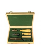 Набор манков Hubertus в деревянной коробке (на утку, утку/ворону, сову, косулю), 7 штук