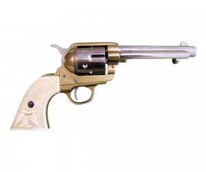 Макет револьвер Colt Peacemaker .45, 5½”, латунь, рукоять под кость (США, 1873 г.) DE-1108-L