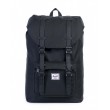 Рюкзак Herschel Little America Backpack 23.5L, черный с каучуковыми пряжками - фото № 10