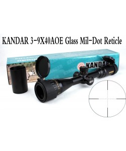 Оптический прицел Kandar 3-9x40 AOMEG, грав. Mil-Dot, подсветка