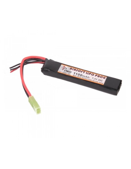 Аккумулятор iPower Li-po 7.4V 1100mAh 20C, 110x20x11 мм (стик)