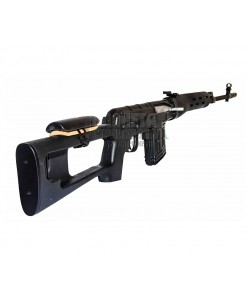 Снайперская винтовка AY 555 A, спринговая SVD, пластик Black (Koer)