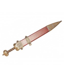 Кинжал Юлия Цезаря, в красных ножнах, латунь (I век до н.э.) DE-4116-L