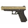 Страйкбольный пистолет WE Glock-34 Gen.3 Bronze, с гравировкой (WE-G008 BOX-FP) - фото № 1