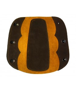 Крага на шнуровке коричневая (комбинированная замша)