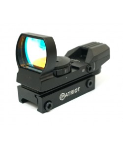 Коллиматорный прицел Patriot 1x22x33 на Weaver, красный, 4 марки