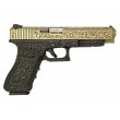 Страйкбольный пистолет WE Glock-34 Gen.3 Bronze, с гравировкой (WE-G008 BOX-FP) - фото № 2