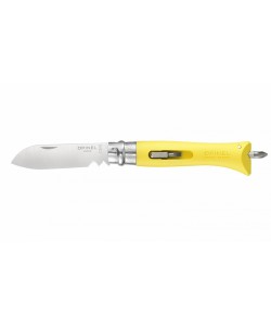 Нож складной Opinel Specialists DIY №09, клинок 8 см, желтый, сменные биты