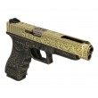 Страйкбольный пистолет WE Glock-34 Gen.3 Bronze, с гравировкой (WE-G008 BOX-FP) - фото № 4