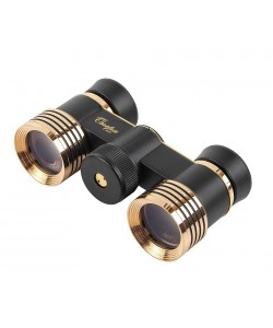 Бинокль театральный Veber БГЦ 3x27 черный/золото, с фокусировкой