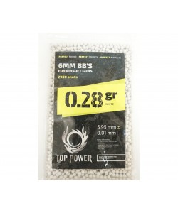 Шары для страйкбола Top Power Precision BB 0,28 г, 2900 штук (H528)