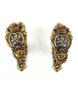 Крепление настенное «Геральдика-Лев», латунь (DE-23-L)