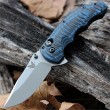 Нож складной Benchmade 300-1 Axis Flipper (черно-синяя рукоять) - фото № 2