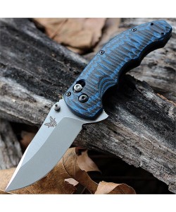 Нож складной Benchmade 300-1 Axis Flipper (черно-синяя рукоять)