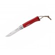 Нож складной Opinel Tradition Colored №08, 8,5 см, нерж. сталь, рукоять граб, красный, чехол - фото № 1