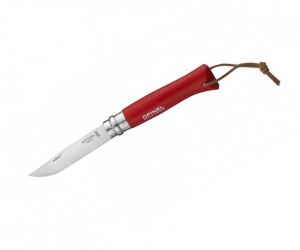 Нож складной Opinel Tradition Colored №08, 8,5 см, нерж. сталь, рукоять граб, красный, чехол