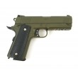 Страйкбольный пистолет Galaxy G.25G (Colt 1911 Rail) зеленый - фото № 2